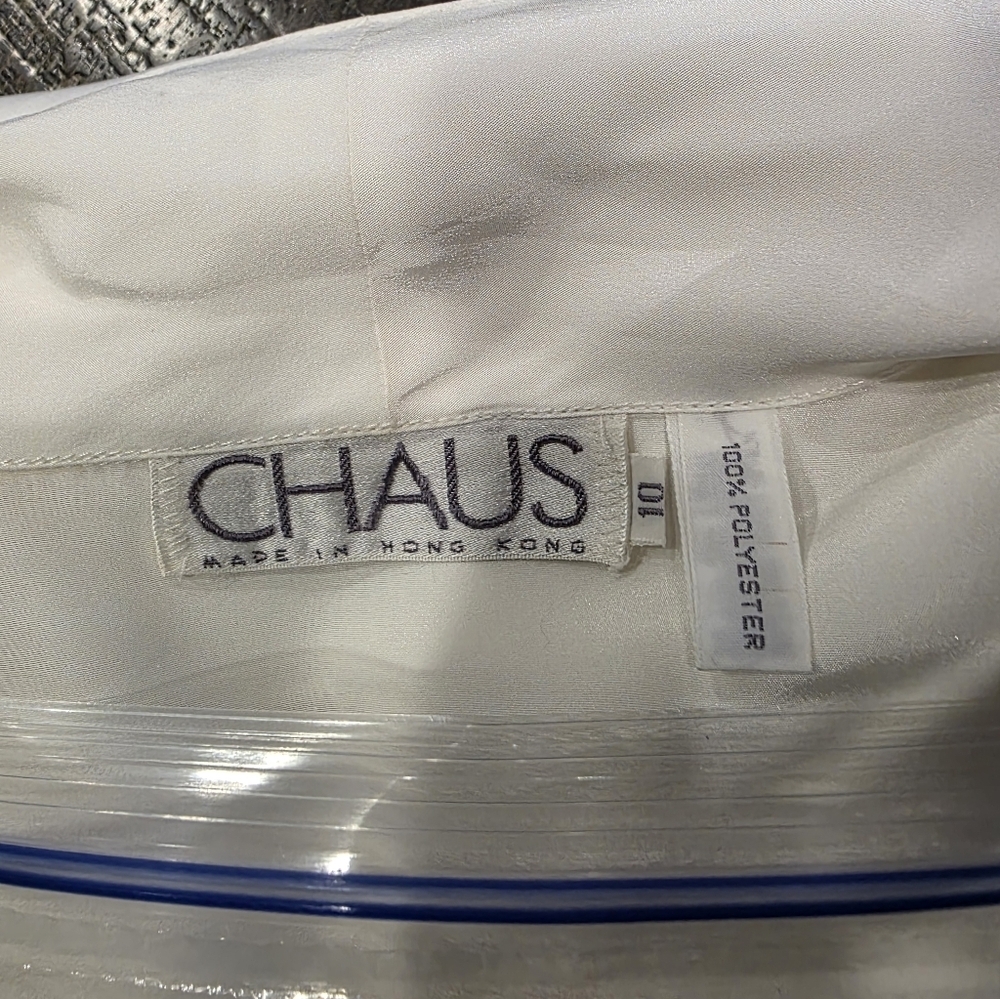 Chaus Elegant Lapel White Blouse - Picture 7 of 7